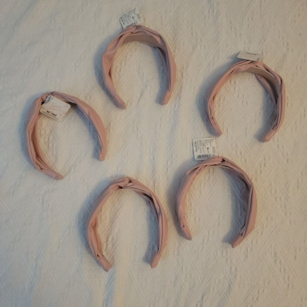 Scunci X Tamera Mowry Pink Faux Leather Headband Lot Of 5 Bridesmaids Wedding